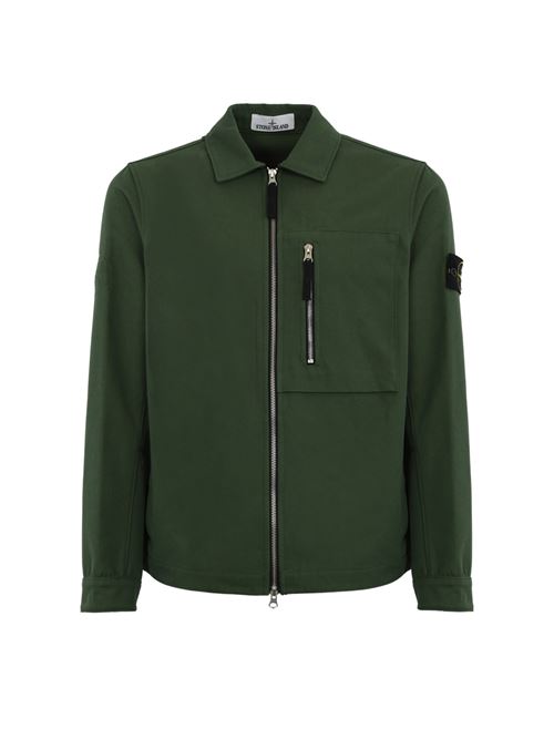 Overshirt 11103 in drill di nylon e cotone green STONE ISLAND | 811511103V0059